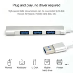A-809 4 x USB 3.0 to USB 3.0 Aluminum Alloy HUB Adapter - Image 6