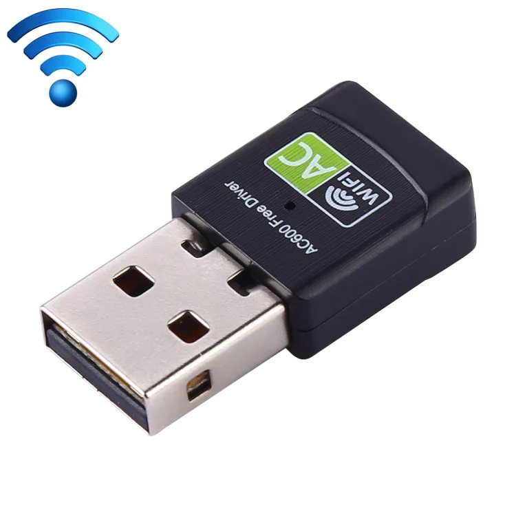 PC6091.webp AC600Mbps 2.4GHz & 5GHz Dual Band USB 2.0 WiFi Free Drive Adapter External Network Card - Image 1