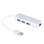 Aluminum Shell 3 USB3.0 Ports HUB + USB3.0 Gigabit Ethernet Adapter - Image 2