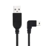 90 Degree Angle Left Mini USB to USB Data / Charging Cable, Length: 28cm - Image 3