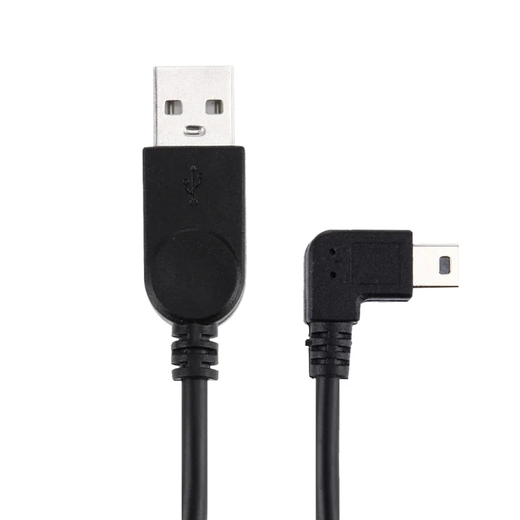 PC6100_2.webp 90 Degree Angle Left Mini USB to USB Data / Charging Cable, Length: 28cm - Image 3