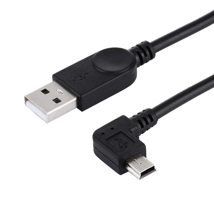 PC6100_3.webp 90 Degree Angle Left Mini USB to USB Data / Charging Cable, Length: 28cm - Image 4