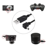 90 Degree Angle Elbow Mini USB to USB Data / Charging Cable, Length: 28cm - Image 5