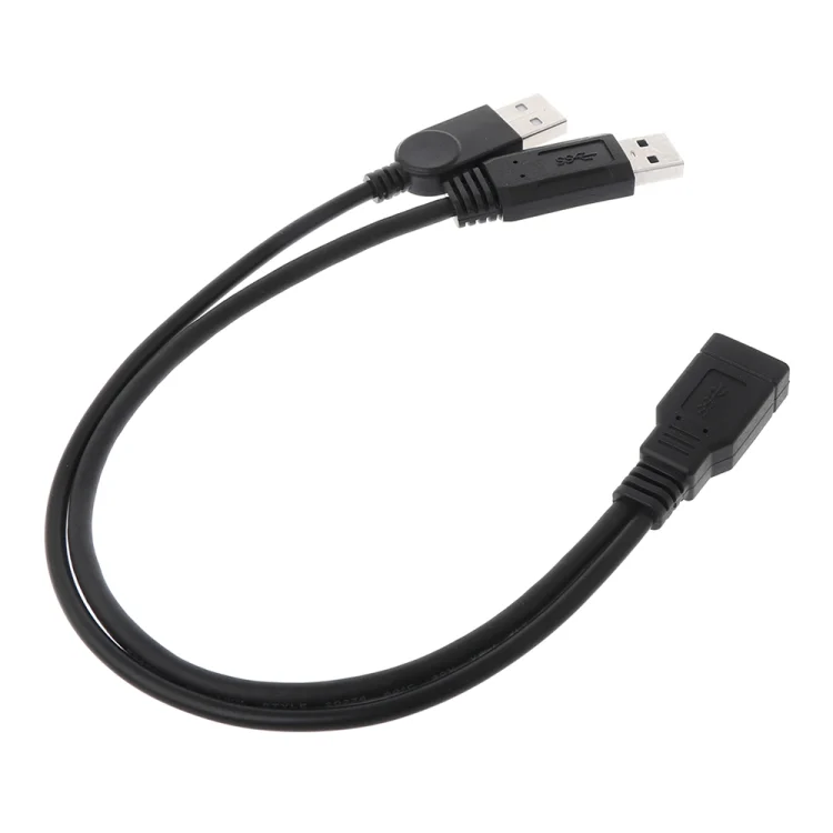 PC6102_2.webp 2 in 1 USB 3.0 Female to USB 2.0 + USB 3.0 Male Cable for Computer / Laptop, Length: 29cm - Image 3