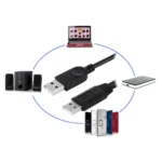 2 in 1 USB 2.0 Male to 2 Dual USB Male Cable for Computer / Laptop, Length: 50cm - Image 5