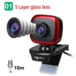 HXSJ A849 480P Adjustable 360 Degree HD Video Webcam PC Camera with Microphone - Image 3