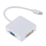 3 in 1 Mini DP Male to HDMI + VGA + DVI Female Square Adapter, Cable Length: 18cm - Image 3
