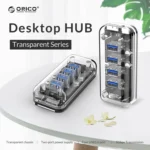 ORICO F4U 4 x USB 3.0 Ports 5Gbps Fast Transmission Desktop HUB with Blue LED Indicator Light - Image 3