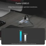 ORICO F7U 7 x USB 3.0 Ports 5Gbps Fast Transmission Desktop HUB with Blue LED Indicator Light - Image 5