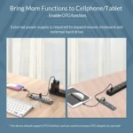 ORICO F7U 7 x USB 3.0 Ports 5Gbps Fast Transmission Desktop HUB with Blue LED Indicator Light - Image 10