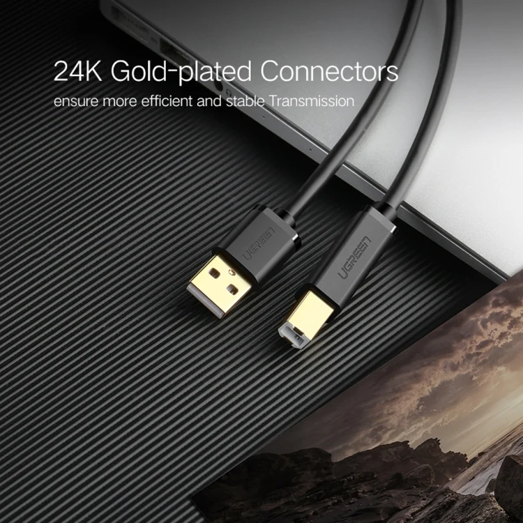PC6564_4.webp UGREEN USB 2.0 Gold-plated Printer Cable Data Cable, For Canon, Epson, HP, Cable Length: 1.5m - Image 5