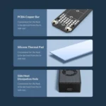 ORICO M2PVC3-G20-GY-BP USB3.2 20Gbps M.2 NVMe SSD Enclosure - Image 7