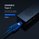ORICO M2PVC3-G20-GY-BP USB3.2 20Gbps M.2 NVMe SSD Enclosure - Image 10