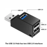 Portable Mini 2 x USB 2.0 + 1 x USB 3.0 HUB with Lanyard - Image 3