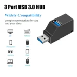 Portable Mini 2 x USB 2.0 + 1 x USB 3.0 HUB with Lanyard - Image 4