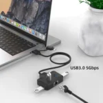 Onten OTN-UCA2310 4 in 2 USB-C / Type-C + USB3.0 4-Ports HUB Docking Station - Image 6