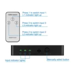 1080P 3 x 1 Ports (3 Ports Input x 1 Port Output) HDMI Switch with Remote Control - Image 4