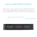 1080P 3 x 1 Ports (3 Ports Input x 1 Port Output) HDMI Switch with Remote Control - Image 5