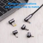 5.5 x 2.1mm Female to 8 Pin Magnetic DC Round Head Free Plug Charging Adapter Cable - Image 6