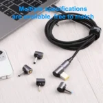 5.5 x 2.1mm Male to 8 Pin Magnetic DC Round Head Free Plug Charging Adapter Cable - Image 6