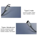 USB-C / Type-C Male to USB-C / Type-C Female Adapter Cable, Cable Length: 1m - Image 5