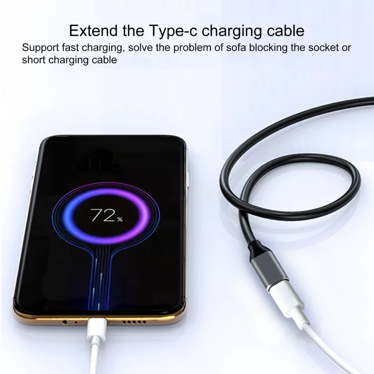 PC6792_5.webp USB-C / Type-C Male to USB-C / Type-C Female Adapter Cable, Cable Length: 1m - Image 6