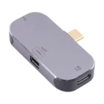 3 in 1 USB-C / Type-C Male to Dual USB-C / Type-C + Mini DP Female Adapter