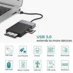 6 In 1 Multi-function Dual USB 3.0 + XQD + CF + TF + SD Card Reader - Image 5