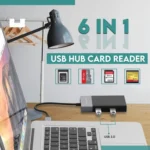 6 In 1 Multi-function Dual USB 3.0 + XQD + CF + TF + SD Card Reader - Image 7