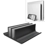 Universal Portable Aluminum Alloy Double Slot Width Adjustable Laptop Vertical Storage Stand Base