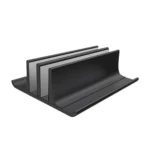Universal Portable Aluminum Alloy Double Slot Width Adjustable Laptop Vertical Storage Stand Base - Image 2
