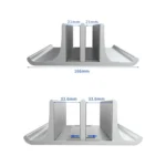 Universal Portable Aluminum Alloy Double Slot Width Adjustable Laptop Vertical Storage Stand Base - Image 3