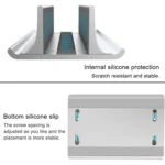 Universal Portable Aluminum Alloy Single Slot Width Adjustable Laptop Vertical Radiating Storage Stand Base - Image 4