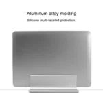 Universal Portable Aluminum Alloy Single Slot Width Adjustable Laptop Vertical Radiating Storage Stand Base - Image 5