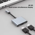 2 in 1 USB-C / Type-C to 2 x HDTV Ports HUB Adapter - Image 4