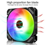 COOLMOON 12 Single Color RGB Light Remote Control Radiator Computer Case Cooler - Image 3