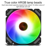 COOLMOON 12 Single Color RGB Light Remote Control Radiator Computer Case Cooler - Image 4