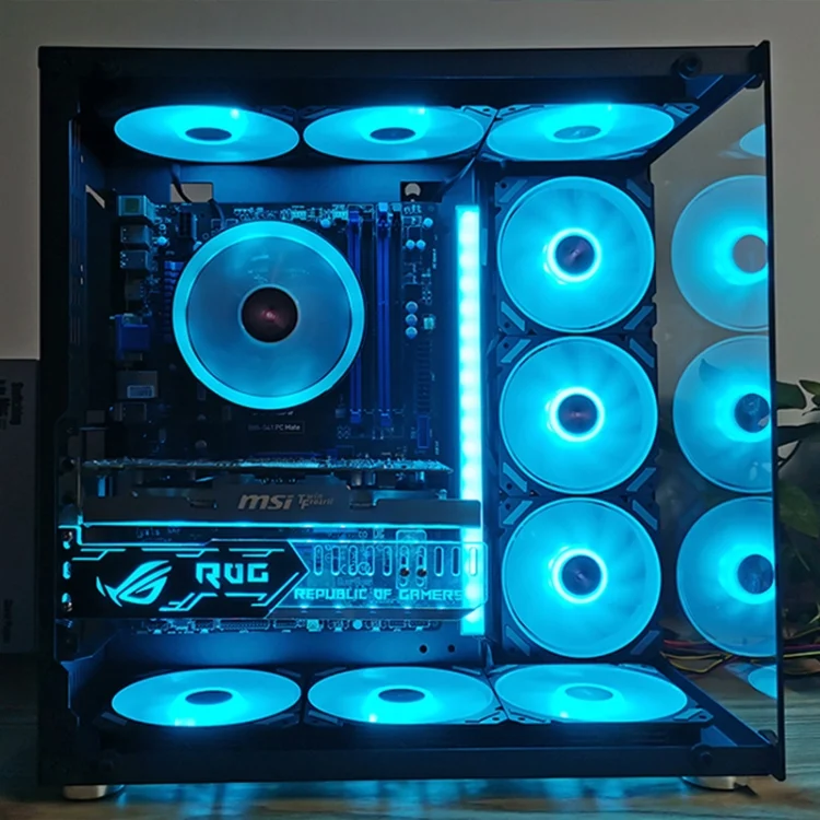 PC6975B_7.webp COOLMOON 12 Single Color RGB Light Remote Control Radiator Computer Case Cooler - Image 8
