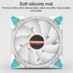 COOLMOON AS2 PWM Controlled Cooling Fan 12CM Dual-aperture Computer Water Cooling ARGB Chassis Fan - Image 2