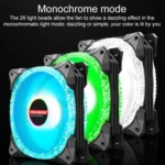 COOLMOON AS2 PWM Controlled Cooling Fan 12CM Dual-aperture Computer Water Cooling ARGB Chassis Fan - Image 4