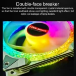COOLMOON AS2 PWM Controlled Cooling Fan 12CM Dual-aperture Computer Water Cooling ARGB Chassis Fan - Image 5