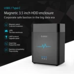 ORICO DS200C3 3.5 inch 2 Bay Magnetic-type USB-C / Type-C Hard Drive Enclosure with Blue LED Indicator - Image 4