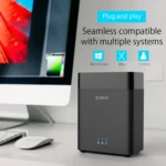 ORICO DS200C3 3.5 inch 2 Bay Magnetic-type USB-C / Type-C Hard Drive Enclosure with Blue LED Indicator - Image 10