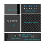 ORICO DS500C3 3.5 inch 5 Bay Magnetic-type USB-C / Type-C Hard Drive Enclosure with Blue LED Indicator - Image 11