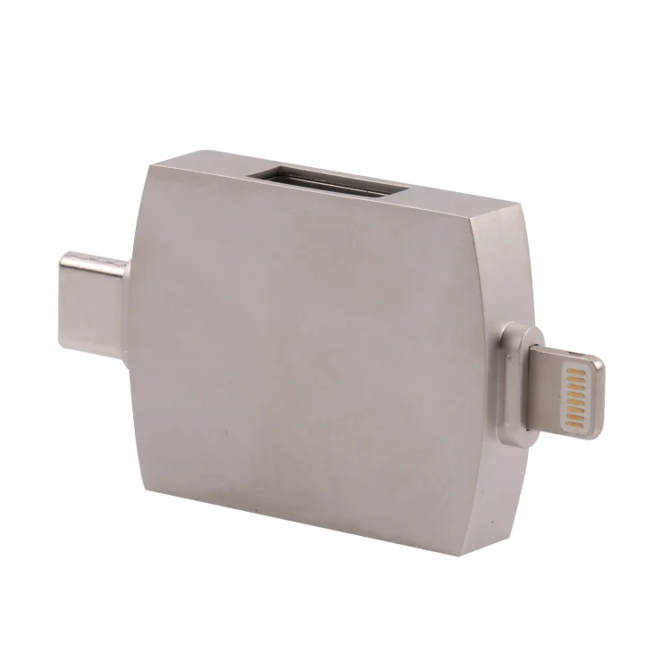 PC7133_5.webp 4 In 1 Type-C / USB-C + 8 Pin + Dual USB Multi-function Adapter with Dual OTG Function - Image 6