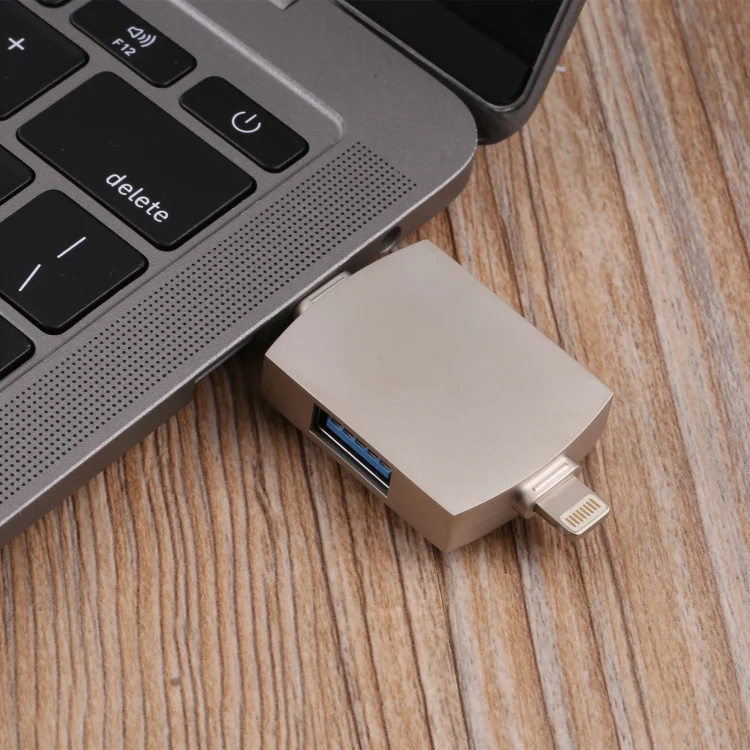PC7133_6.webp 4 In 1 Type-C / USB-C + 8 Pin + Dual USB Multi-function Adapter with Dual OTG Function - Image 7
