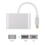 2 in 1 4Kx2K Mini DisplayPort to VGA & HDMI Adapter - Image 5