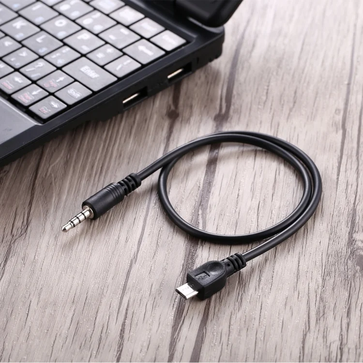 PC7309B_3.webp 3.5mm Male to Micro USB Male Audio AUX Cable, Length: about 40cm - Image 4