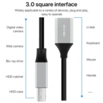USB-C / Type-C 3.1 to USB 3.0 Male Square Port Printer Data Transmission Extension Cable, Length:0.5m - Image 3