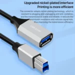 USB-C / Type-C 3.1 to USB 3.0 Male Square Port Printer Data Transmission Extension Cable, Length:0.5m - Image 5